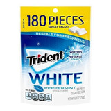 Chicle Trident White Menta Sin Azúcar, Value Pack, 180 Pieza