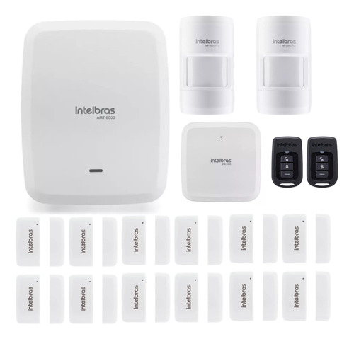 Kit Central Amt 8000 Wifi 2 Sensor Infra 12 Mag Xas Sem Fio