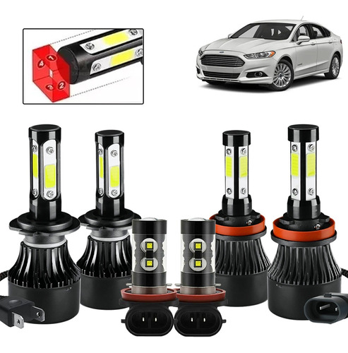 Para Para Ford Kit Focos Led De 4 Lados Luz