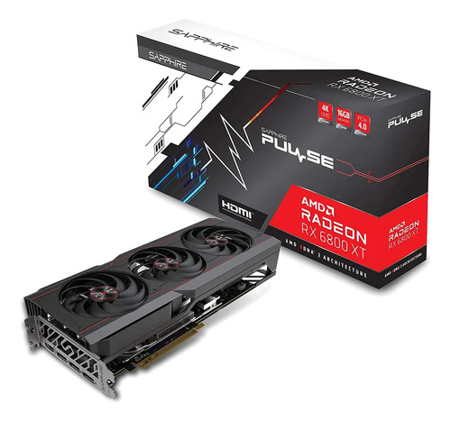 Placa De Video Amd Radeon Sapphire Rx 6800 Xt Pulse Oc 16gb