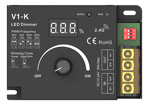 Dc12v/24v 20a Hz Led Regulador De Intensidad Brillo Ajustab.