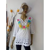 Blusa Hippie Maquina Bordados Cartago Edis