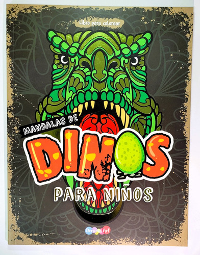 Libro Para Iluminar Mandalas Dinosaurios C/12 Colores
