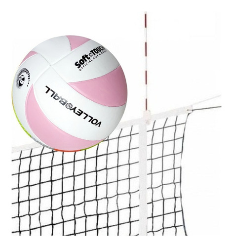 Pelota Voley + Portavarillas + Antenas + Red 9mts -