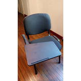 Silla Universitaria Colegio Pupitre Tela Negra Pack X5 U