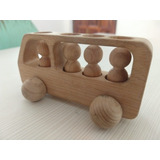 Juguete Auto De Madera + Pegdolls