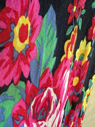 Vestido Floreado Rapsodia, Divino Calce Con Pechera  Crochet