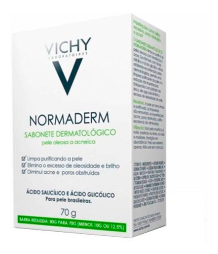 Vichy Sabonete Dermatológico Normaderm 70g