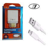 Carregador Rápido Tipo C 2 Usb Cabo Celular