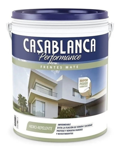 Performance Frentes Mate Hidro Repelente 20 Lts Casablanca Color Blanco