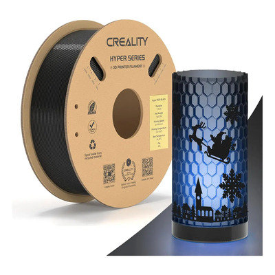 Filamento Creality Hyper Petg Para Impresoras 3d De 1.75 Mm Color Negro