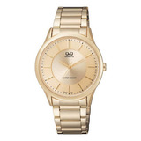 Reloj Q&q Qyq Q948j010y Casual Acero Hombre + Estuche Color De La Correa Dorado