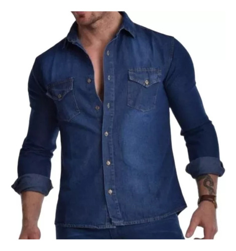 Camisa Hombre Elastizada Jean