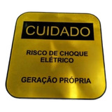 Kit C/ 10 Placa Geraçao Própria Cpfl 13x13 Risco De Choque