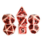 10 Juego De Mesa De Juego De Rol De 7 Mueren Dados Rojo