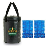 Bolsa Térmica P/barril Chopp 5l + 2 Cartelas Gelo Gel Black