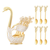 Soporte De Base De Cisne De Oro, Mesa Decorativa De Postres