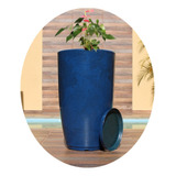 Vaso Planta Redondo Liso N3 Moderno Polietileno Com Prato