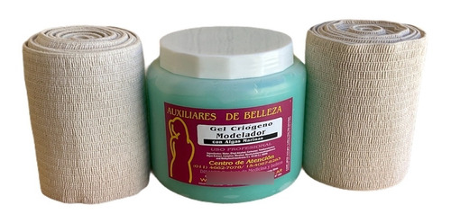 Kit Reductor Gel Criogeno Modelador Y Vendas Frias  