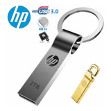 Hp Pendrive Impermeable Metal Pendrive 2tb Color Plateado Liso