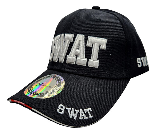 Gorra Bordada Importada Swat Negra