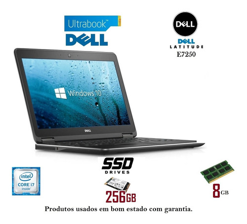Ultrabook Dell E7250 I7 5ª Geração /8gb/ Ssd/ Com Garantia