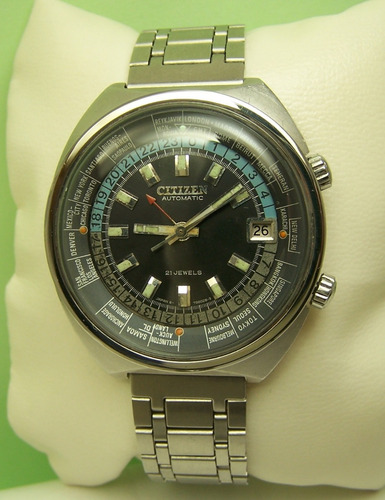 Reloj Citizen Hora Mundial Jumbo Dial Black Original,colecci