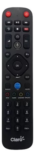 Controle Remoto Compatível Tv Claro 4k Com Comando De Voz