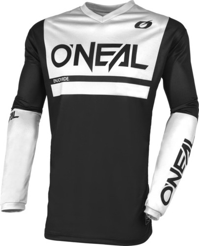 Polera Oneal Threat Air Motocross Bicicleta Negro/blanco