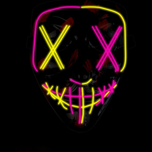 Máscara Neon De Halloween Festa Terror Carnaval Cosplay