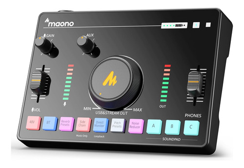 Maono Streaming Audio Mixer, Audio Interface With Pro-pre...