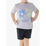 Pijama Infantil Remera/ Short Estampa Monster Disney 20516