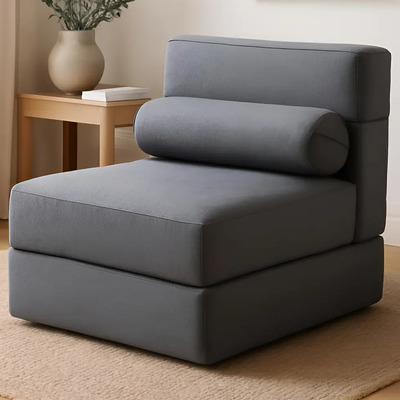 Sofa Cama Futon Plegable Converticama Sillon Cama Color Gris Diseño De La Tela Lino | Meses sin interés