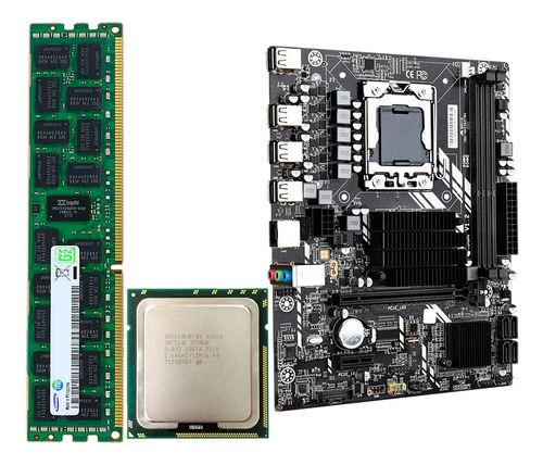 Kit Placa Mãe X58 Lga 1366 Xeon X5650 6/12 Cores 16gb Ddr3
