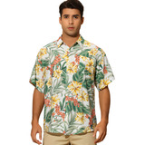 Camisa Casual Hawaiana Talla Grande Para Hombre Con Estampad