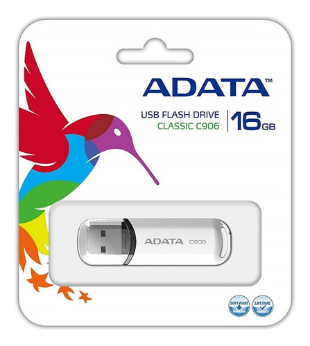 Memoria Usb 2.0 Adata C906 De 16 Gb Blanco