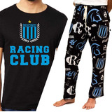 Conjunto Pijama Racing Remera Pantalon Calidad Premium 4