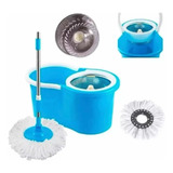 Trapeador Magico Con Cubeta Spin Mop + 1 Repuesto Microfibra