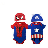 Kit 2 Pañaleros Marvel Spiderman Y Capitan America