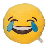 Evz 32cm Cojín Redondo Emoji Smiley Emoticon Amarillo Rellen