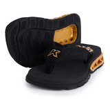 Chinelo Infantil Kenner Rakka Kids Flamengo - Preto Dourado