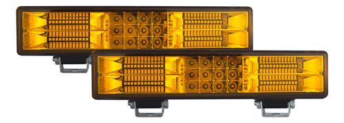 Faros De 60 Leds Mica Y Luz Ámbar C/estrobo Tunelight 239w