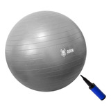 Bola Yoga Suiça Pilates Abdominal Gym Ball 55cm Bomba Grátis Cor Cinza-claro