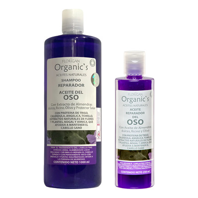 Shampoo Y Aceite De Oso Con Ricino Y Olivo Florigan®