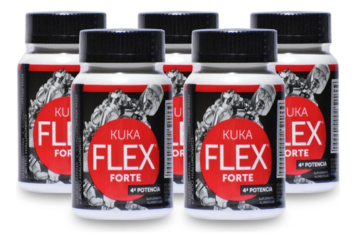 Kit 5 Frascos De Kuka Flex Forte- 30 Tabletas