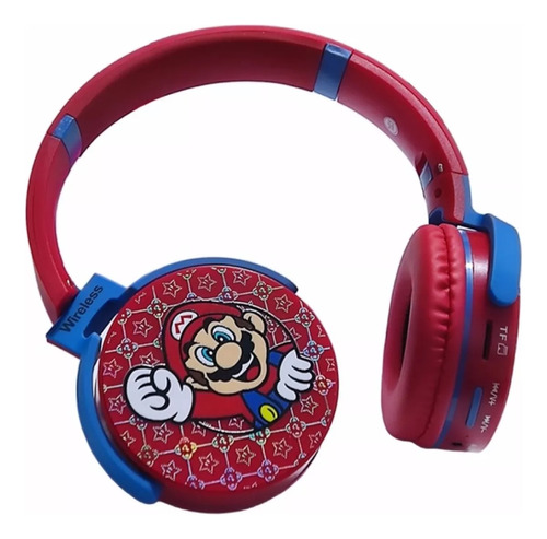 Fone De Ouvido Infantil Super Mário Bros Bluetooth Criança