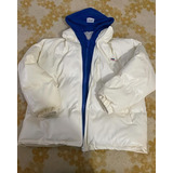 Campera Puffer Eco Cuero Capucha Oversize