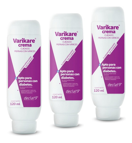 Kit 3 Cremas Varikare Para El Cuidado De Piernas Con Varices