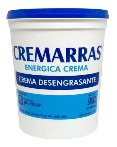 Cremarras Crema Pasta Limpia Manos Desengrasante 900 Gr