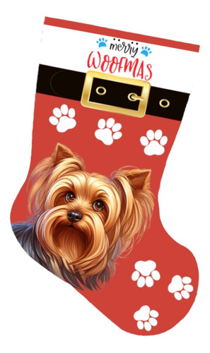 Bota Navidad Decorativa Diseño Perros 